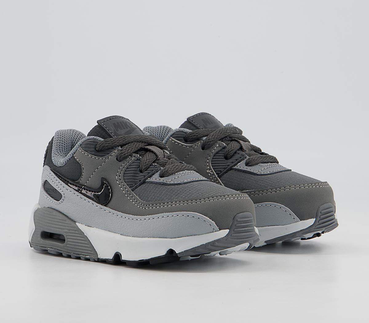 Nike Air Max 90 Infant Trainers Nike Air Max 90 Infant Trainers Anthracite Black Dark Grey Cool Grey