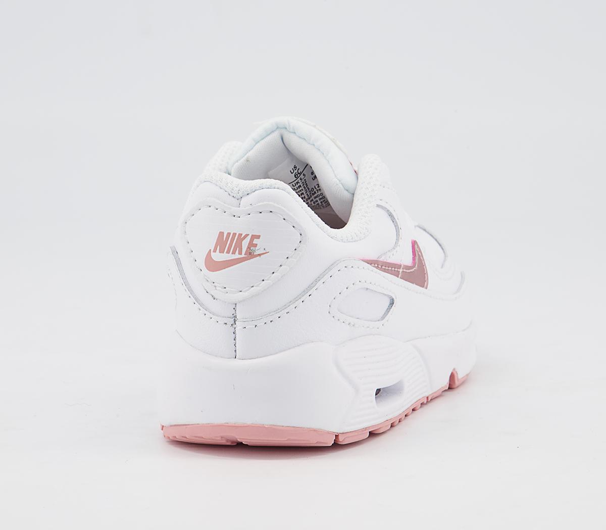 Nike Air Max 90 Infant Trainers Nike Air Max 90 Infant Trainers White Pink Glaze