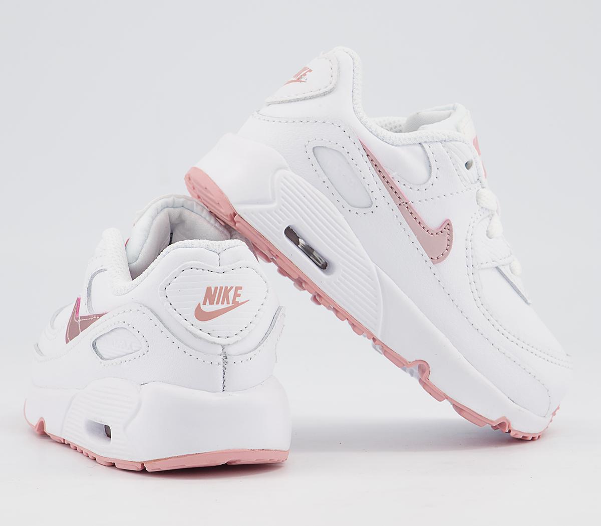 Nike Air Max 90 Infant Trainers Nike Air Max 90 Infant Trainers White Pink Glaze
