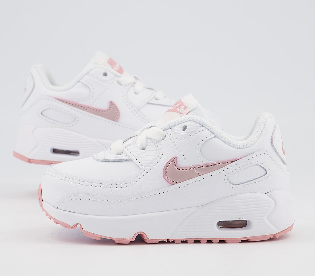 Nike Air Max 90 Infant Trainers Nike Air Max 90 Infant Trainers White Pink Glaze