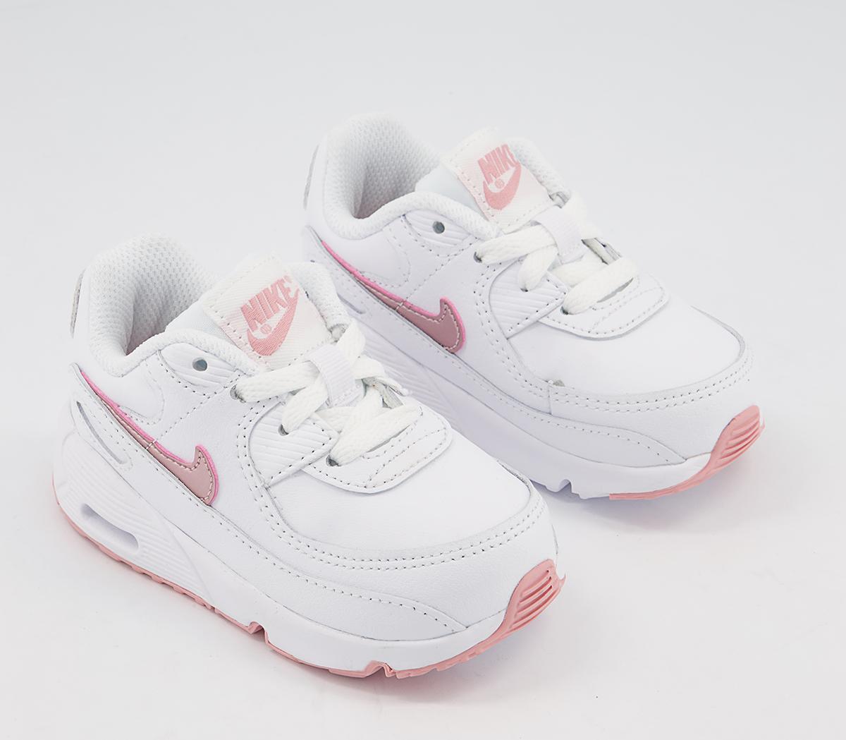 Nike Air Max 90 Infant Trainers Nike Air Max 90 Infant Trainers White Pink Glaze