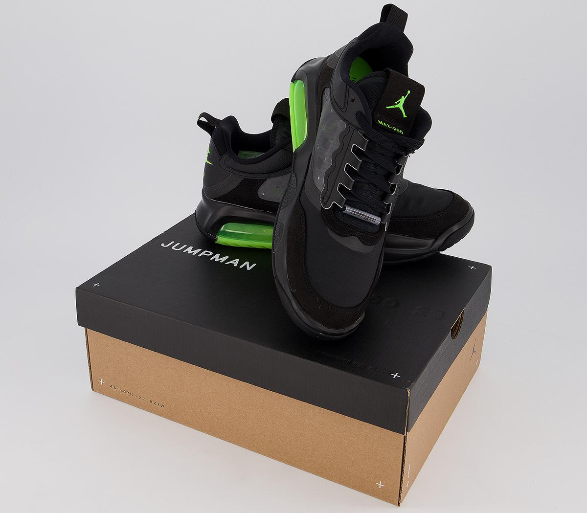 air max 200 black and green