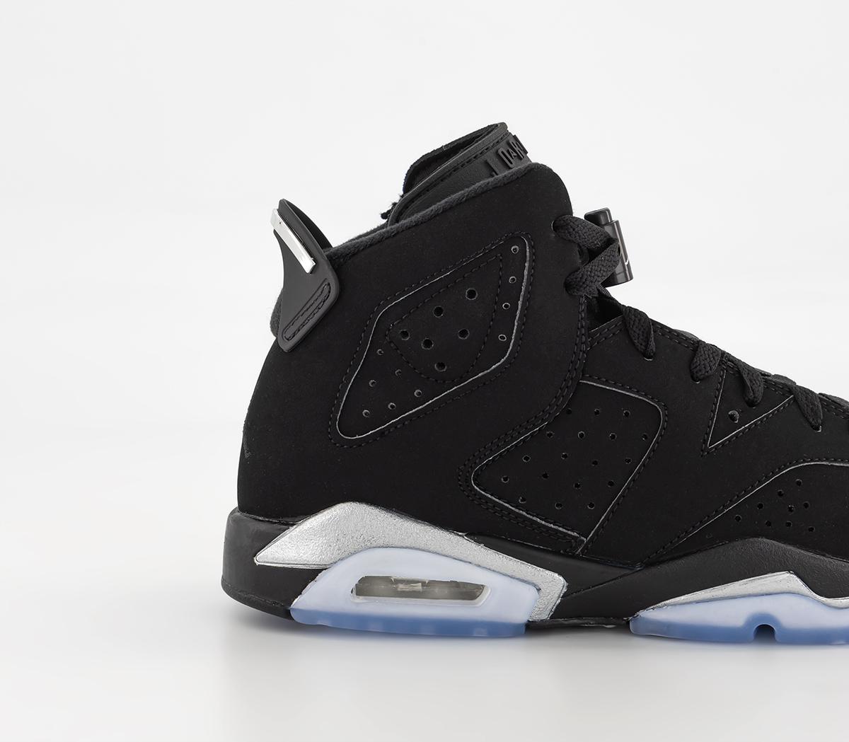 JordanAir Jordan 6 Gs TrainersBlack Metallic Silver Black