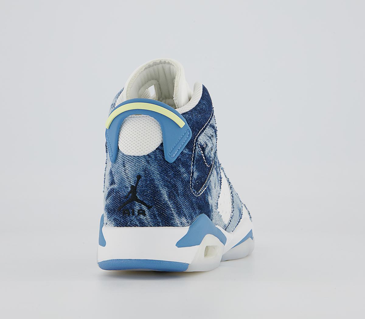 Jordan Air Jordan 6 GS Jordan Air Jordan 6 GS White Dutch Blue Citron Tint Black