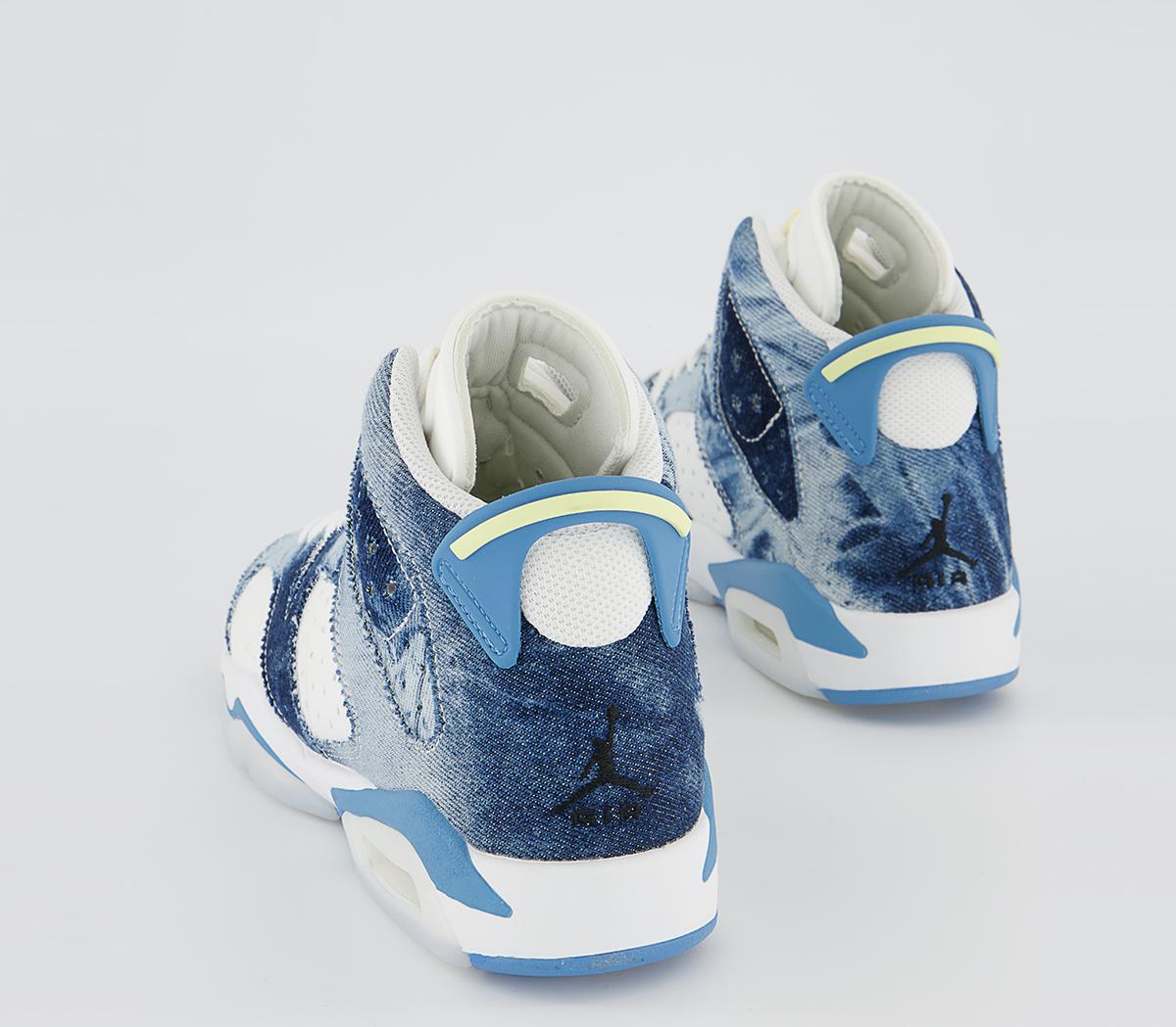 Jordan Air Jordan 6 GS Jordan Air Jordan 6 GS White Dutch Blue Citron Tint Black