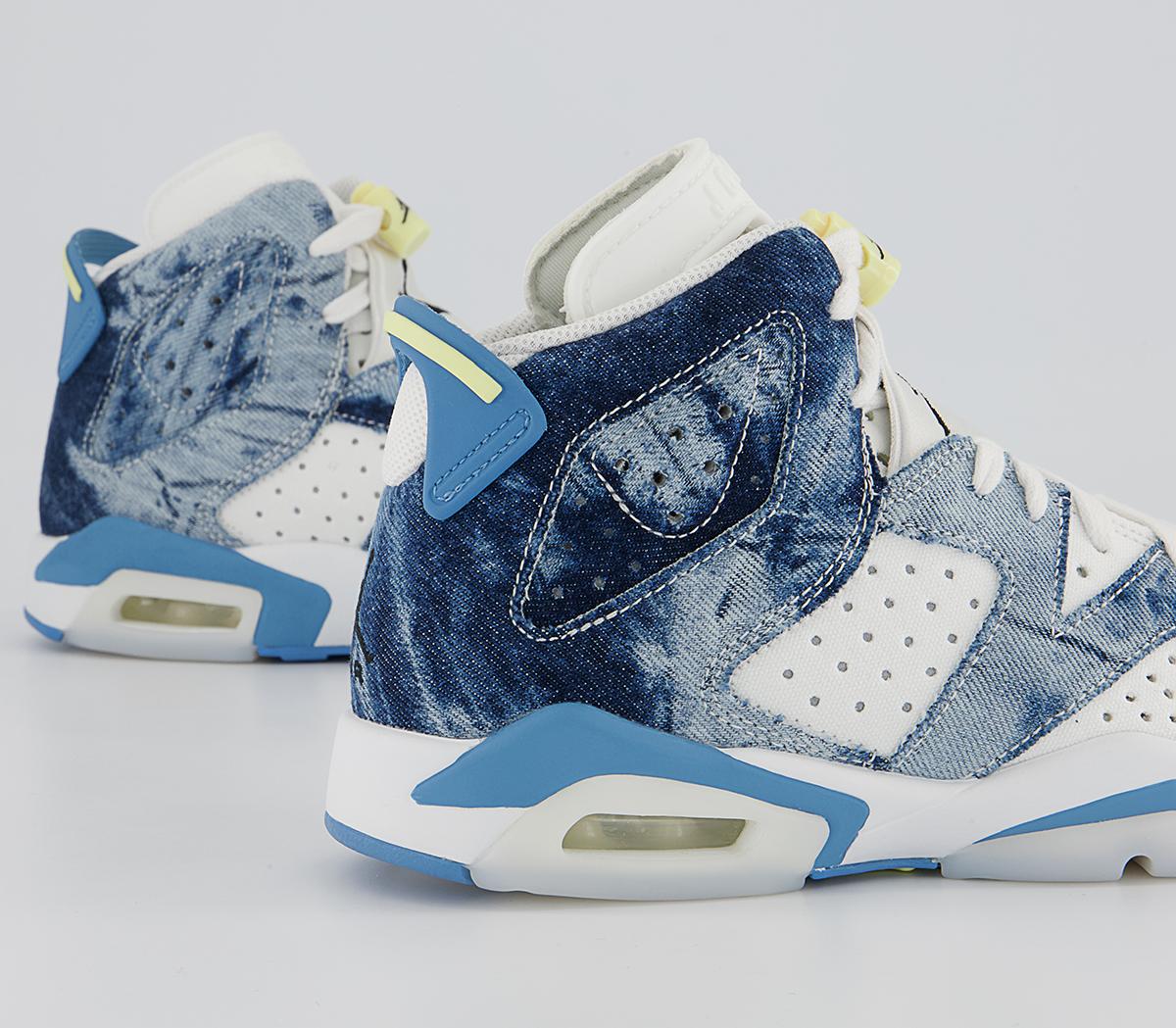 Jordan Air Jordan 6 GS Jordan Air Jordan 6 GS White Dutch Blue Citron Tint Black