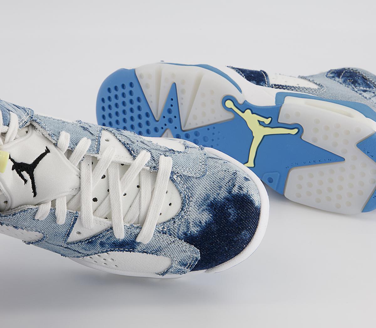Jordan Air Jordan 6 GS Jordan Air Jordan 6 GS White Dutch Blue Citron Tint Black