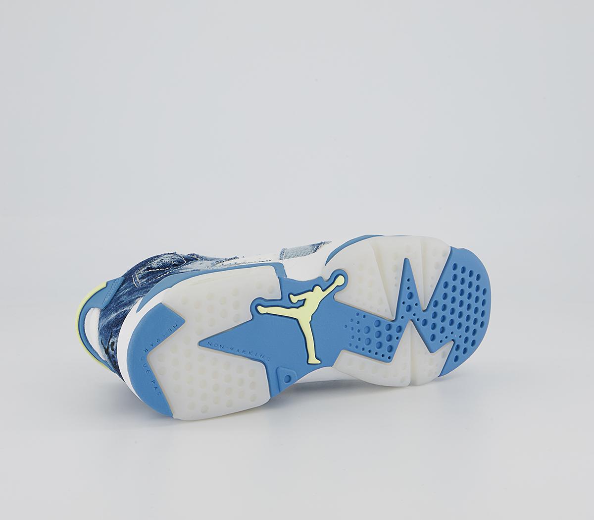 Jordan Air Jordan 6 GS Jordan Air Jordan 6 GS White Dutch Blue Citron Tint Black