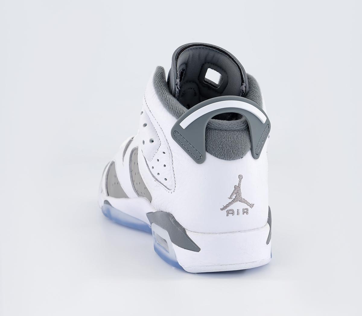 Jordan Air Jordan 6 Gs Trainers White Medium Grey Cool Grey - Unisex Sports