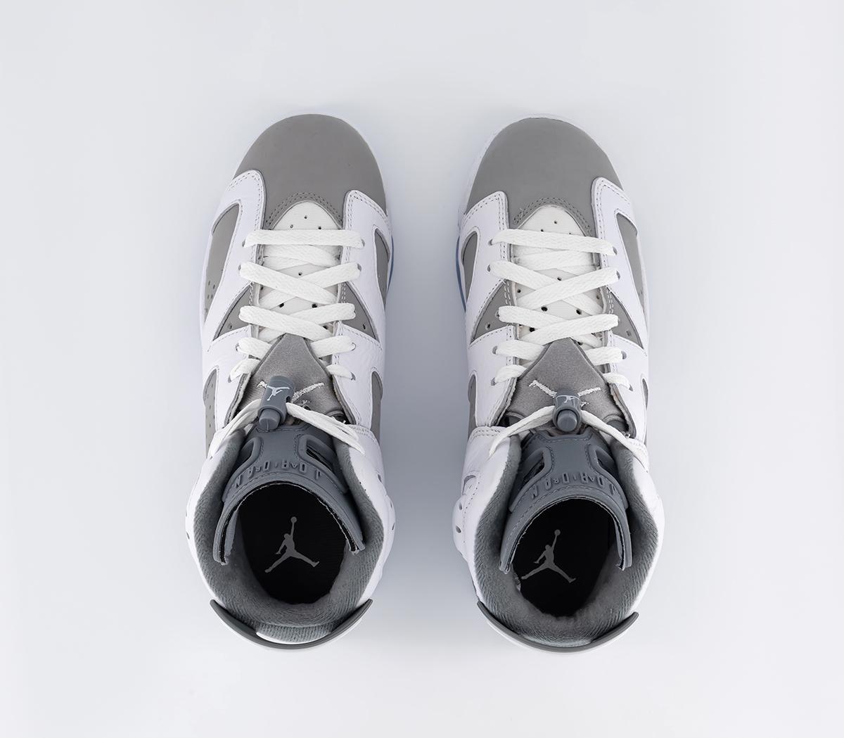 Air Jordan 6 ホワイト/グレー Jordan Air Jordan 6 Gs Trainers White Medium Grey Cool Grey