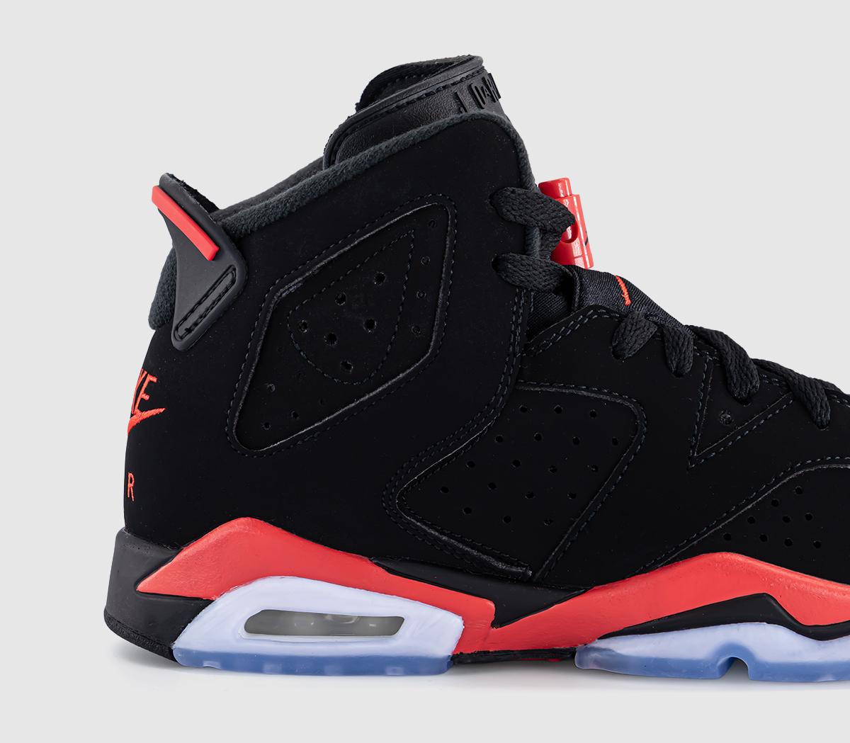 Jordan Air Jordan 6 GS Trainers Black Light Crimson - Women's Trainers