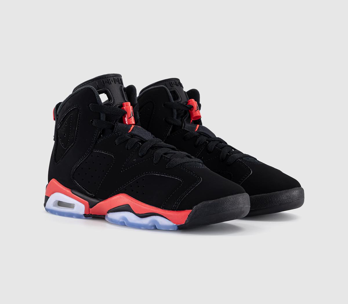 JordanAir Jordan 6 GS Trainers Black Light Crimson