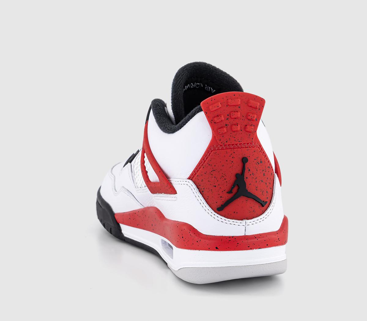 JordanAir Jordan 4 GS Trainer White Fire Red Black Neutral Grey