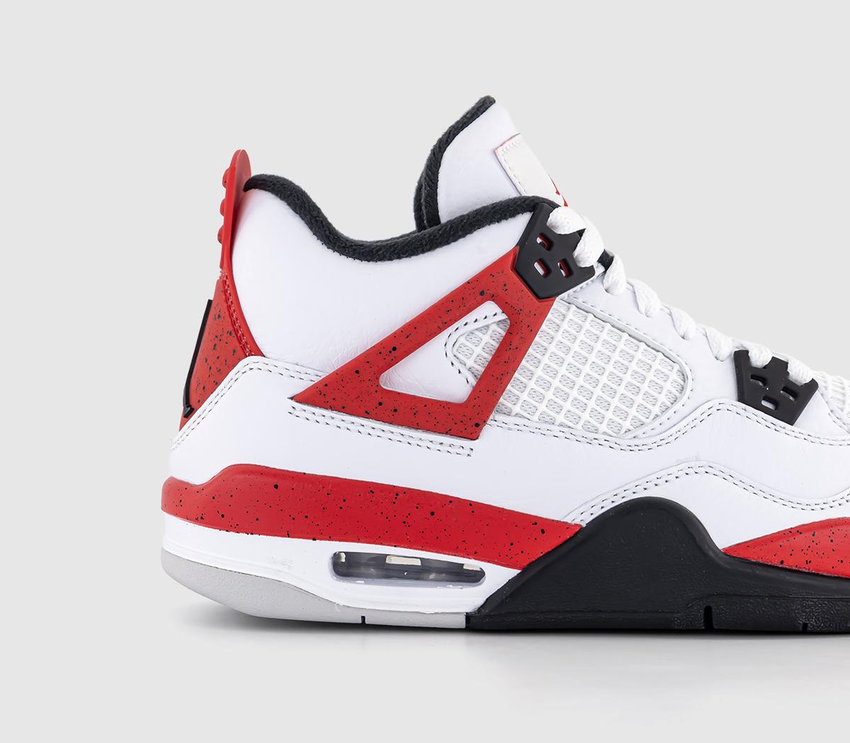 JordanAir Jordan 4 GS Trainer White Fire Red Black Neutral Grey