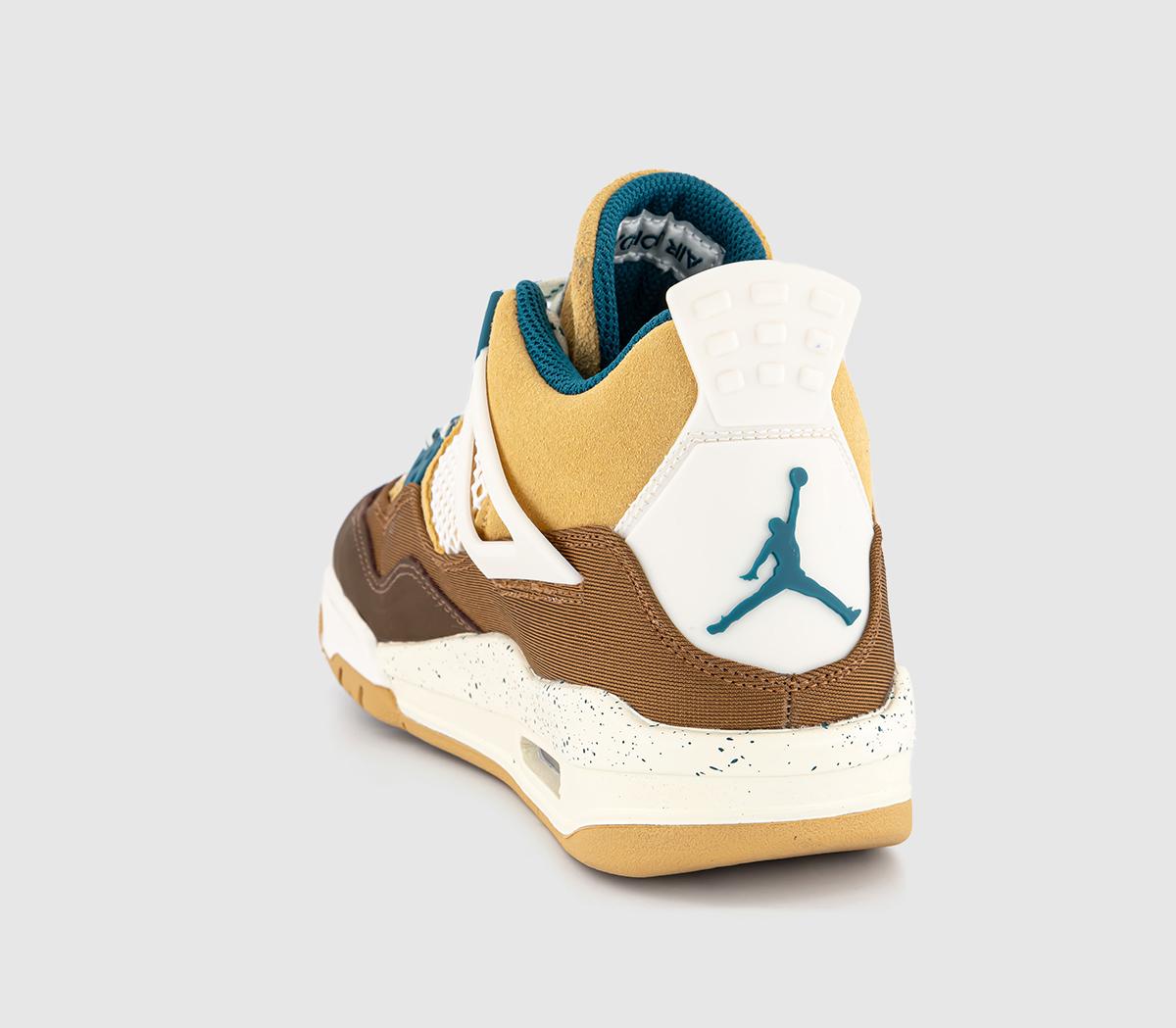 JordanJordan 4 GS Trainers Cacao Wow Gold Teal Brown