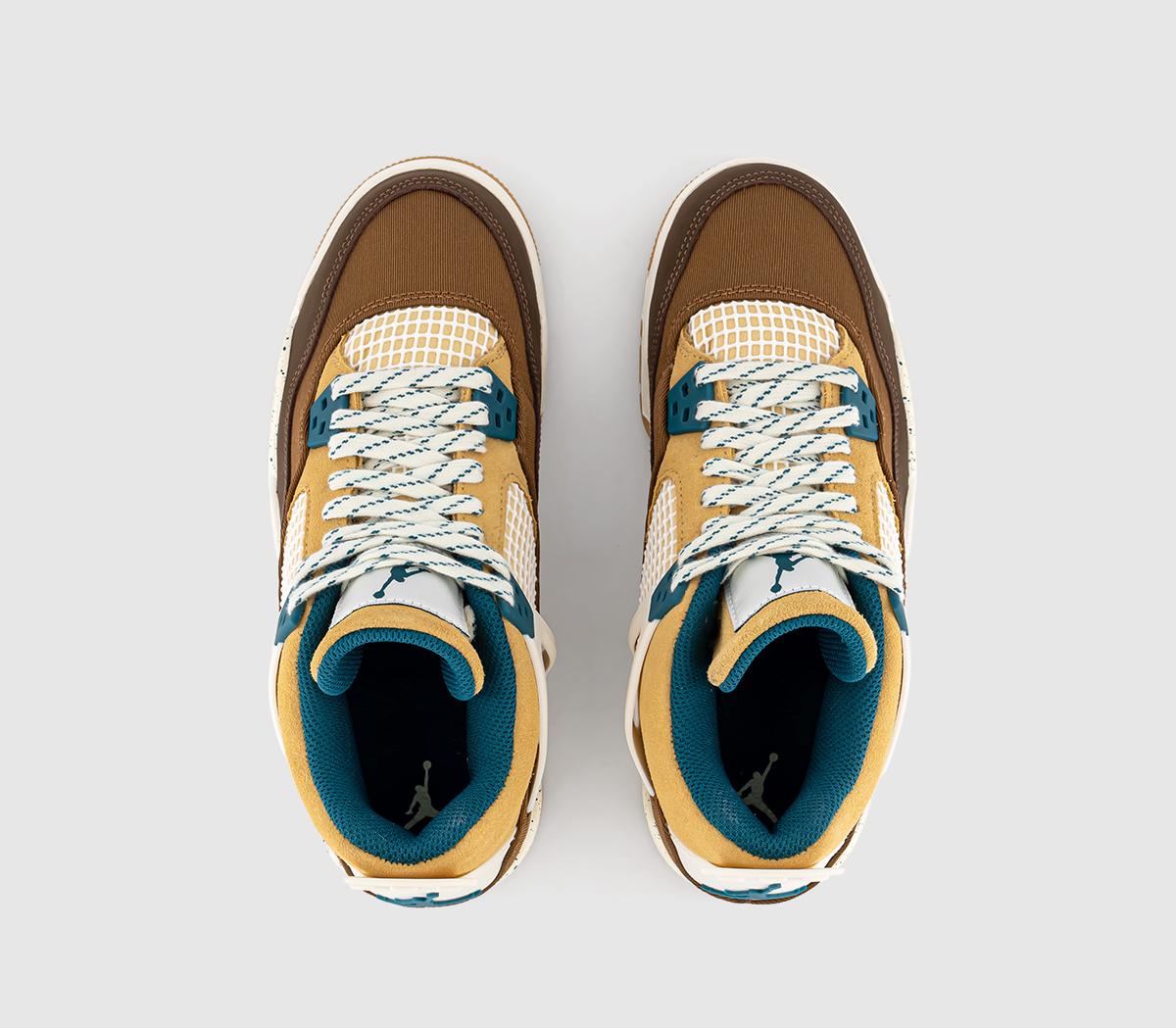 JordanJordan 4 GS Trainers Cacao Wow Gold Teal Brown