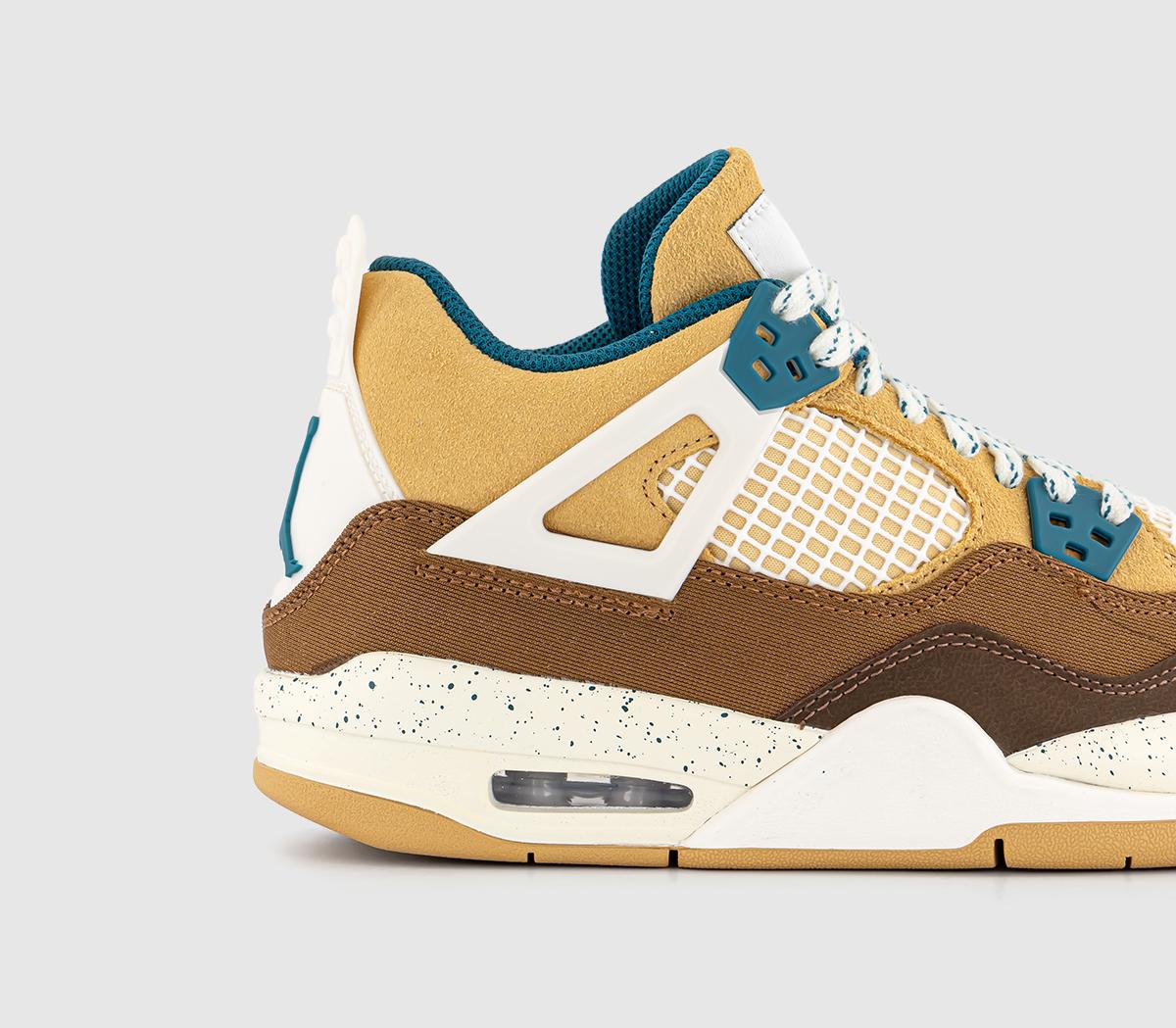 JordanJordan 4 GS Trainers Cacao Wow Gold Teal Brown