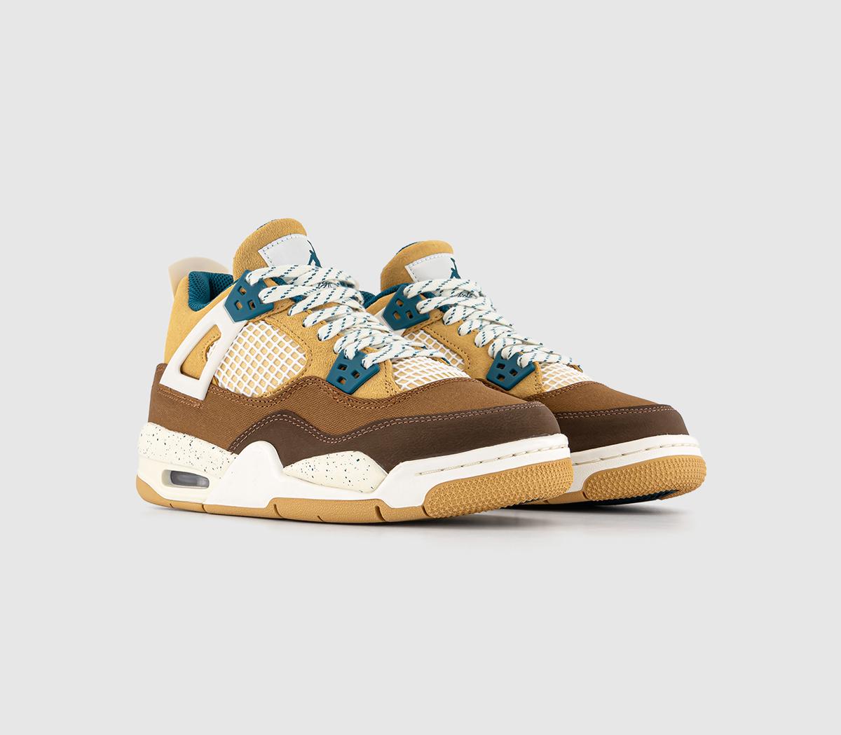 JordanJordan 4 GS Trainers Cacao Wow Gold Teal Brown