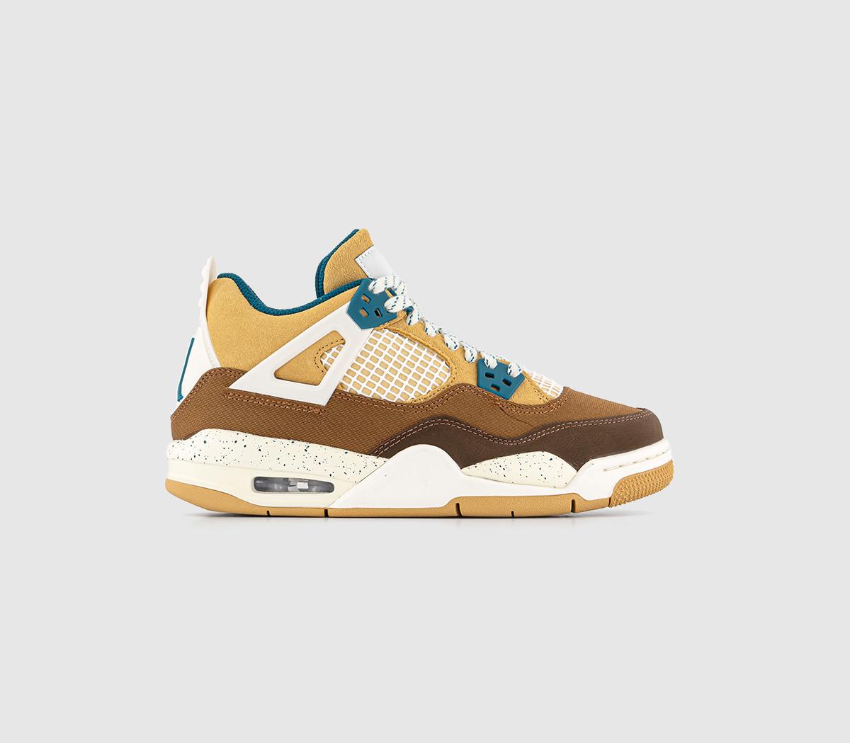 JordanJordan 4 GS Trainers Cacao Wow Gold Teal Brown