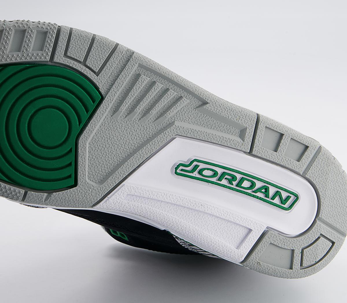 Jordan Jordan 3 Gs Trainers Jordan Jordan 3 Gs Trainers Black Green White