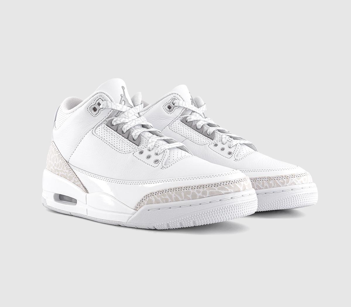 JordanAir Jordan 3 Retro Junior TrainersWhite Metallic Silver White
