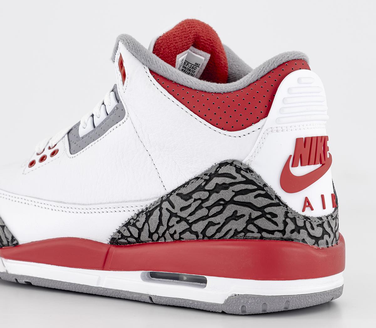 JordanJordan 3 Gs TrainersWhite Fire Red Black Cement Grey
