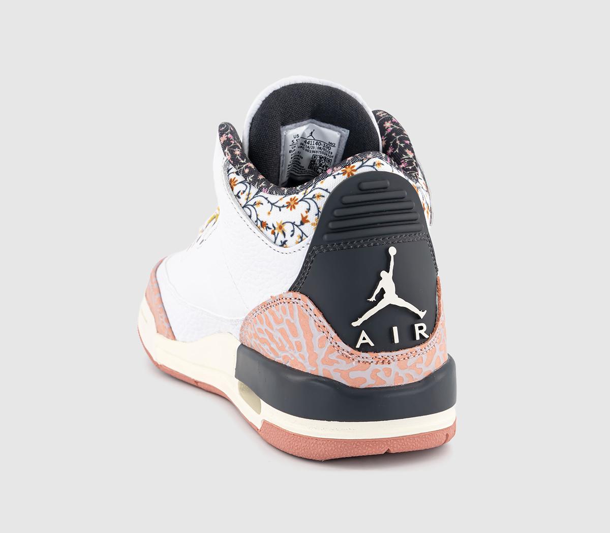 JordanJordan 3 GS Trainers White Anthracite Red Stardust Sail Saturn Gold