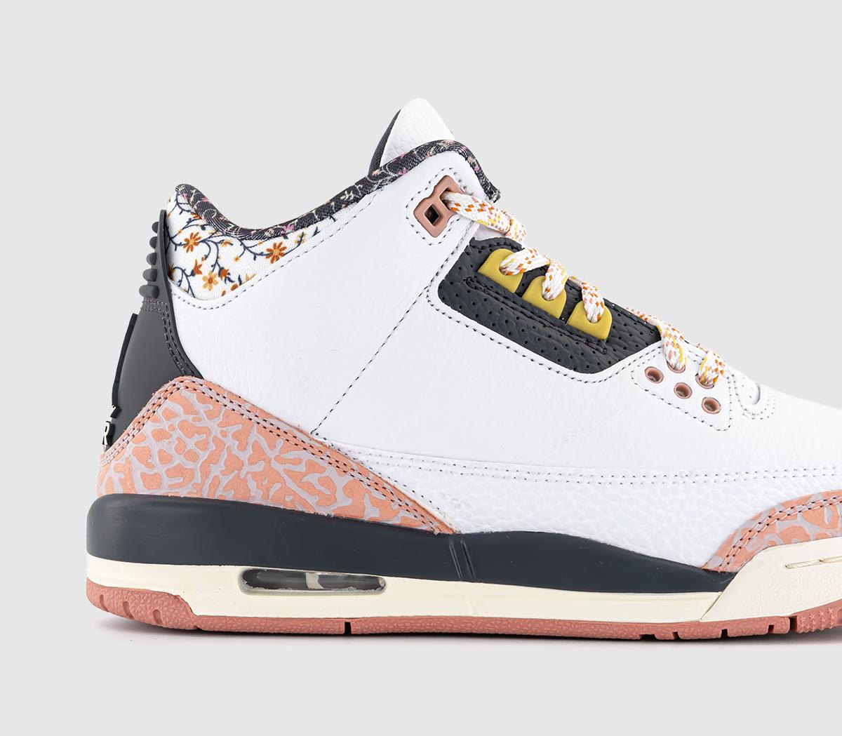 JordanJordan 3 GS Trainers White Anthracite Red Stardust Sail Saturn Gold