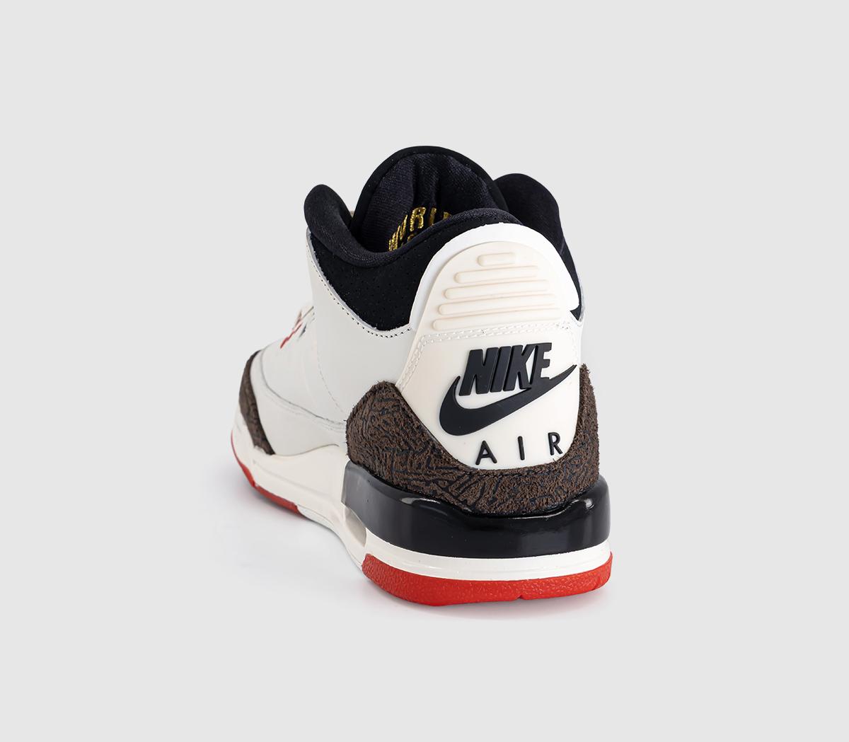 JordanJordan 3 GS TrainersSail Black University Red Pale Ivory