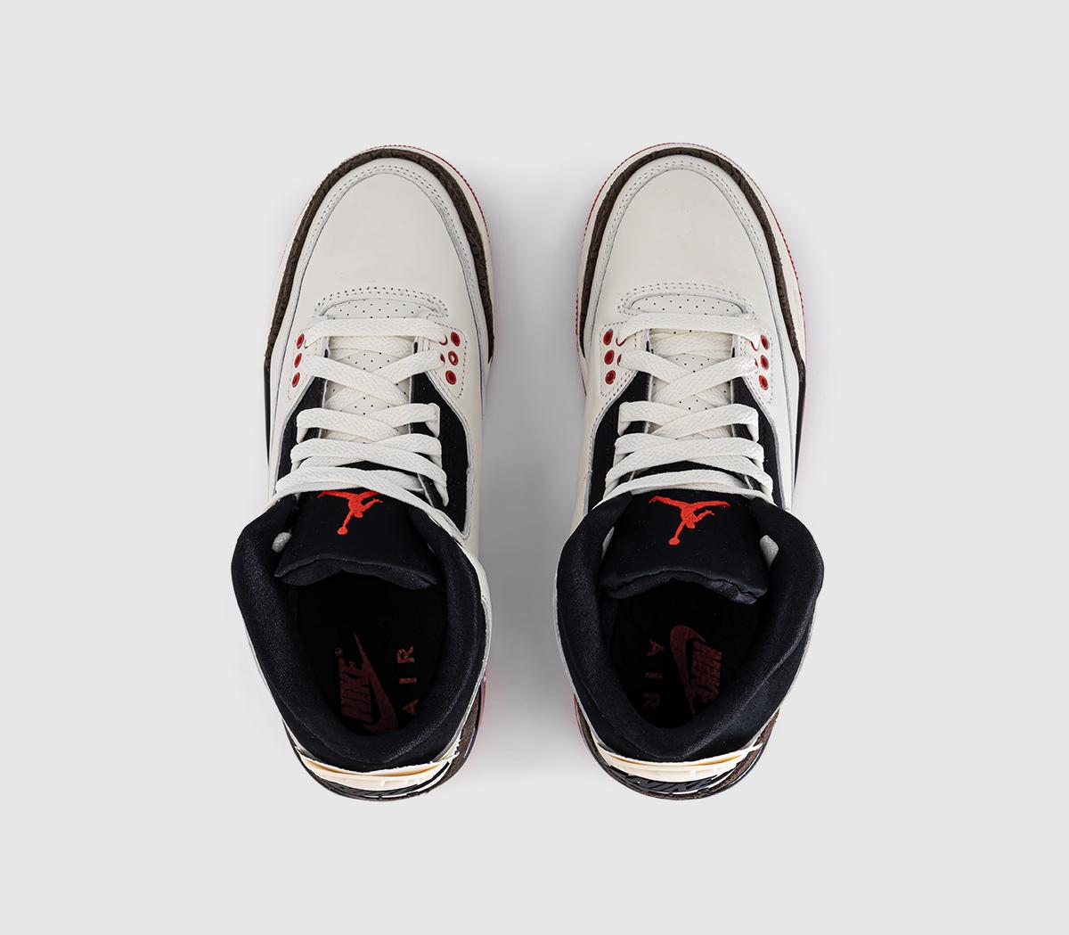 JordanJordan 3 GS TrainersSail Black University Red Pale Ivory