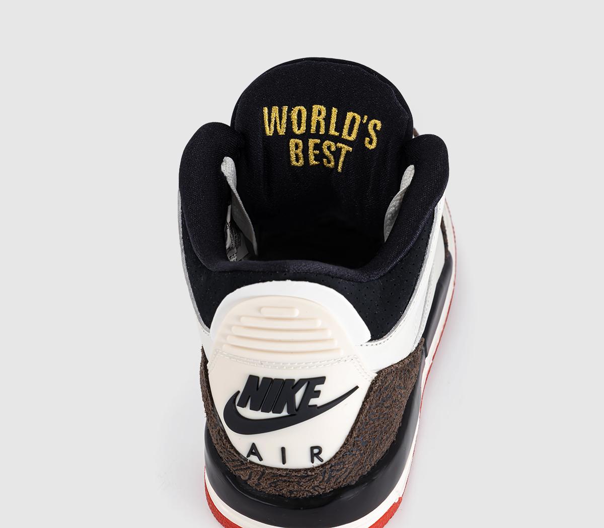 JordanJordan 3 GS TrainersSail Black University Red Pale Ivory