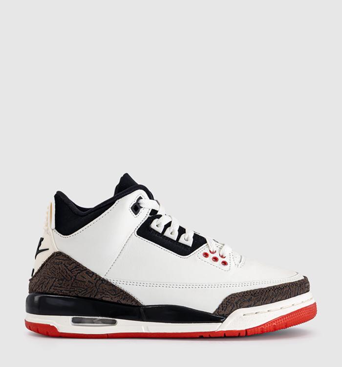 Jordan Jordan 3 GS Trainers Sail Black University Red Pale Ivory