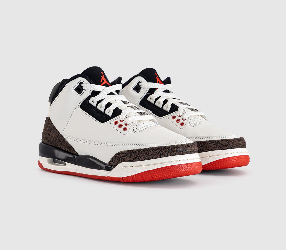 JordanJordan 3 GS TrainersSail Black University Red Pale Ivory