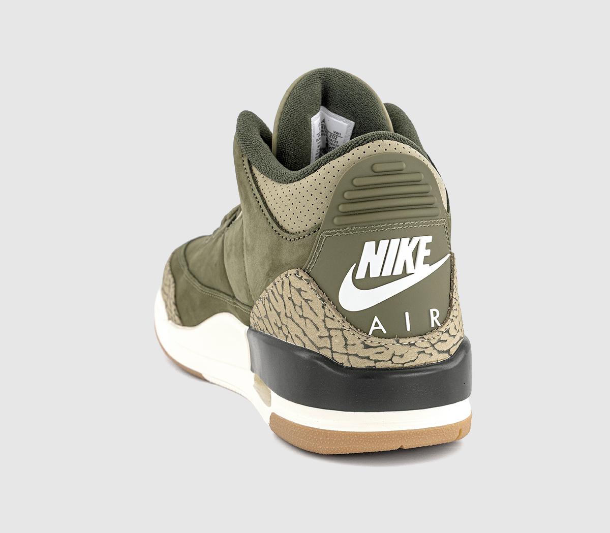 JordanJordan 3 GS TrainersMedium Olive Sequoia Neutral Olive Sail