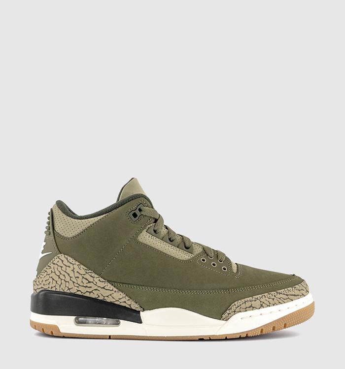 Jordan Jordan 3 GS Trainers Medium Olive Sequoia Neutral Olive Sail