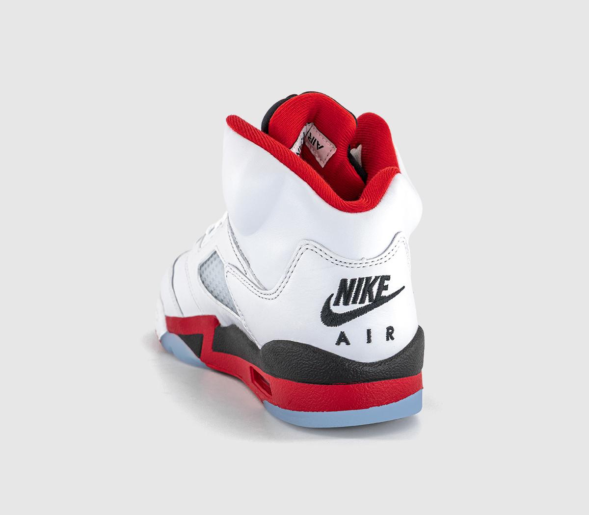 JordanJordan 5 GS TrainersWhite Fire Red Black