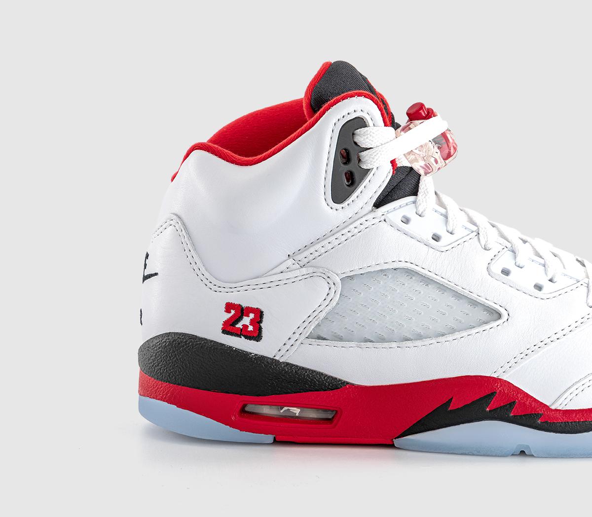 JordanJordan 5 GS TrainersWhite Fire Red Black