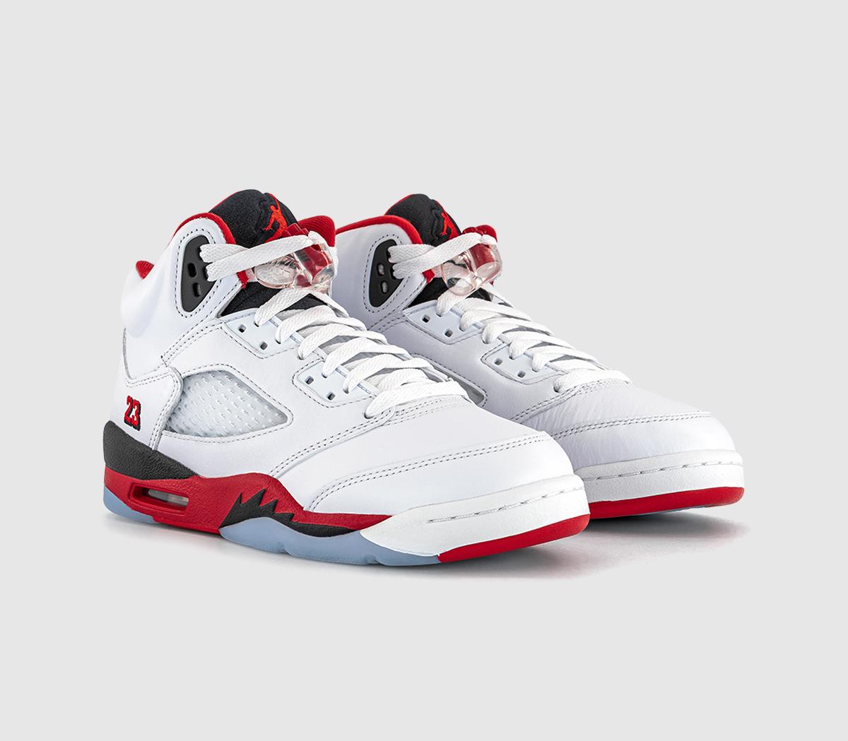JordanJordan 5 GS TrainersWhite Fire Red Black