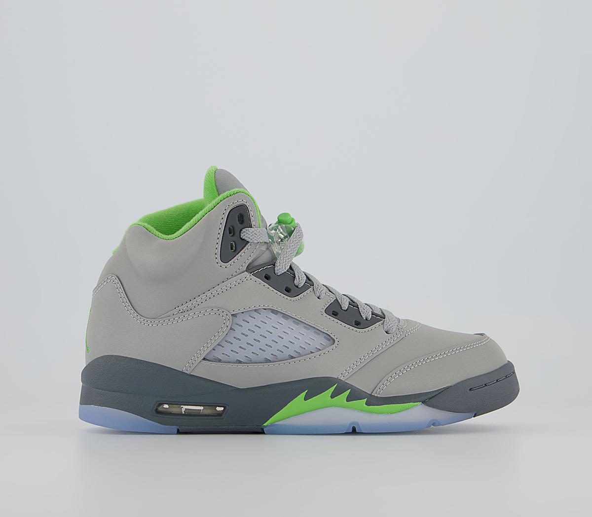JordanJordan 5 GS Trainers JordanJordan 5 GS TrainersSilver Green Bean Flint Grey