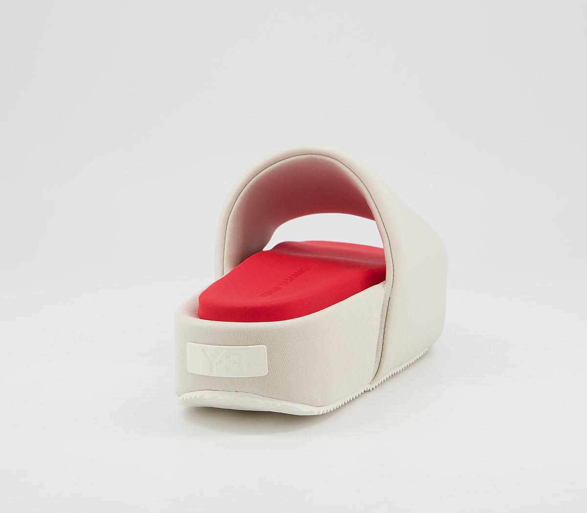 adidas Y-3 Y-3 Slides adidas Y-3 Y-3 Slides Clear Brown Off White Red