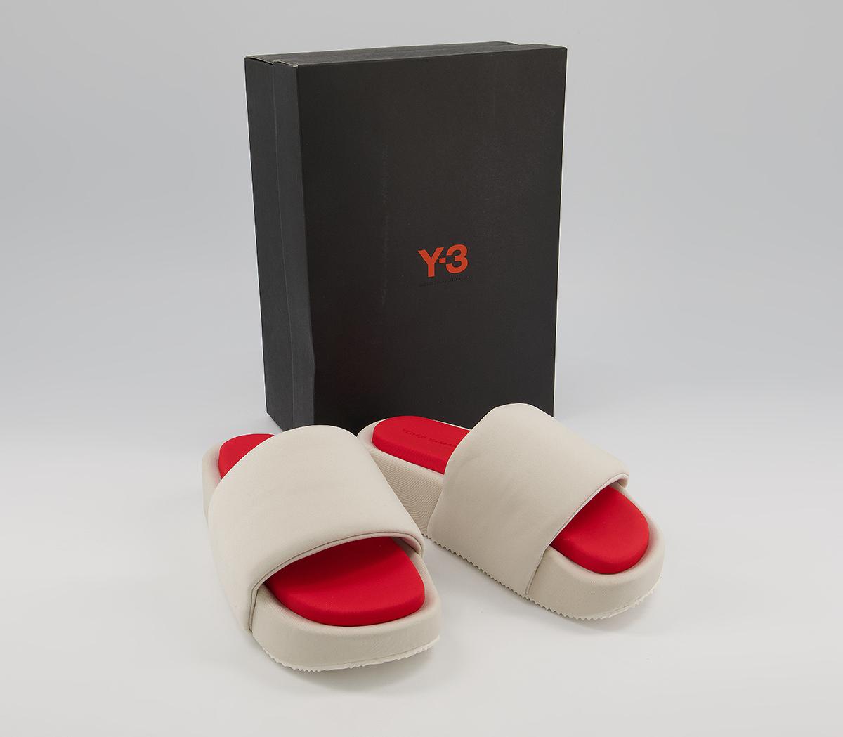 adidas Y-3 Y-3 Slides adidas Y-3 Y-3 Slides Clear Brown Off White Red