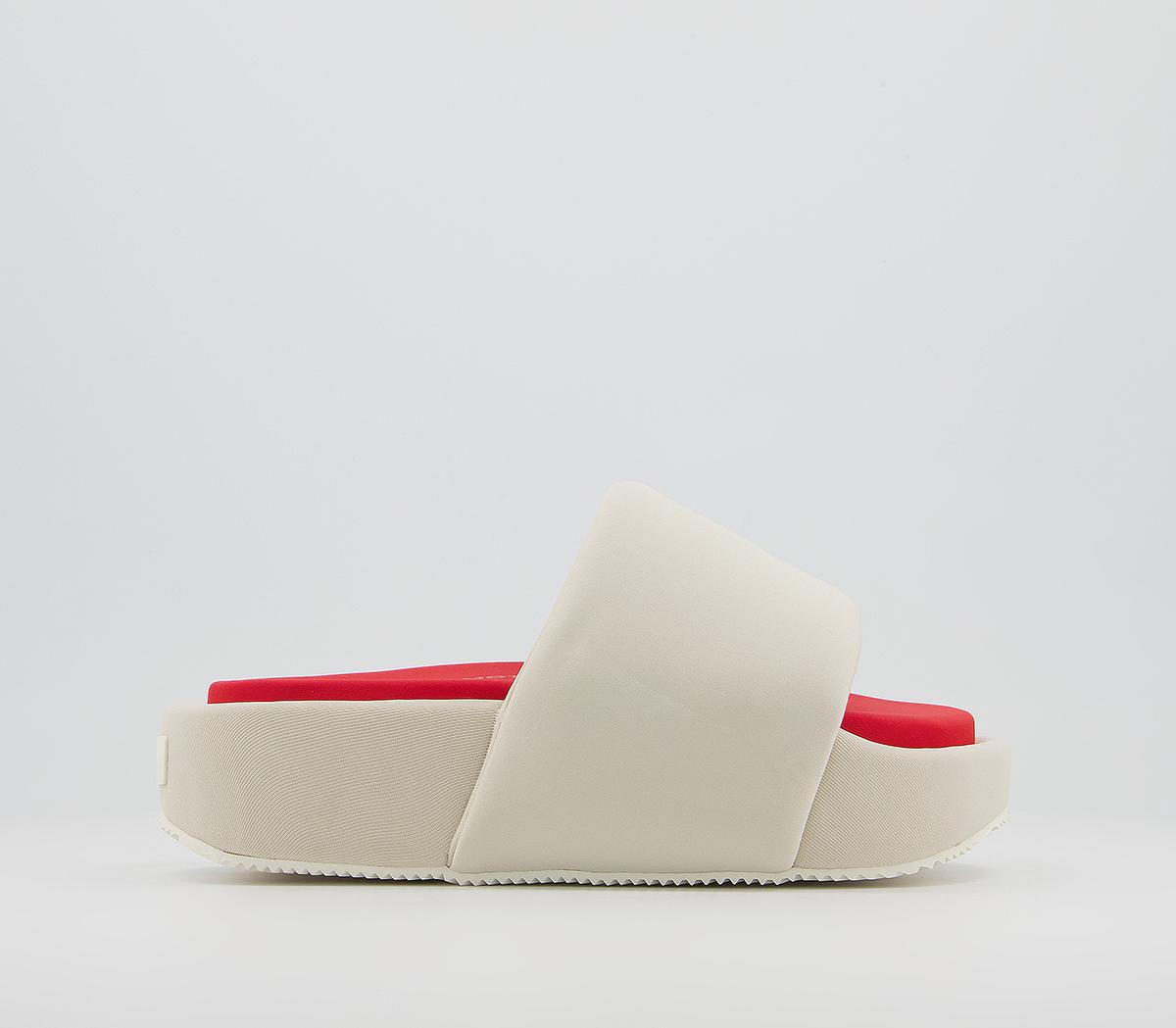 adidas Y-3Y-3 SlidesClear Brown Off White Red