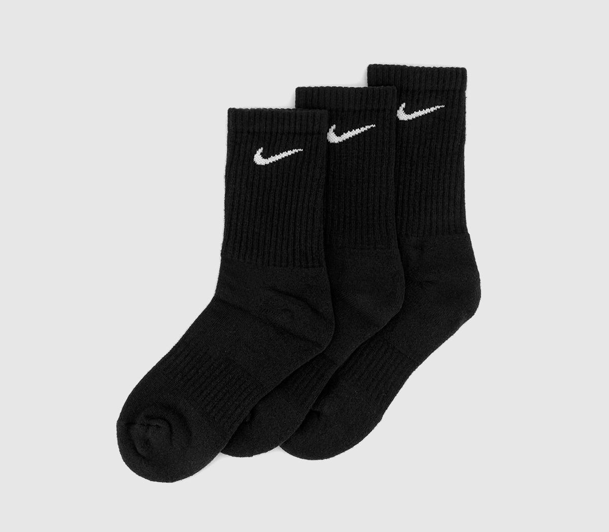 NikeNike Dri-fit Cushion Crew 3 Pack Socks NikeNike Dri-fit Cushion Crew 3 Pack SocksBlack White