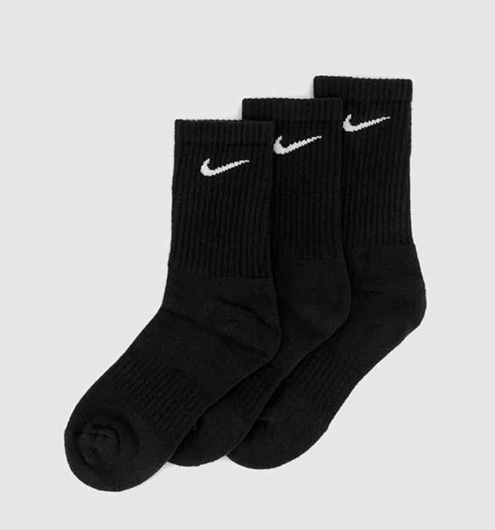 Nike Nike Dri-fit Cushion Crew 3 Pack Socks Black White
