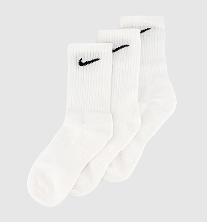 Nike Nike Dri-fit Cushion Crew Socks 3 Pack White Black