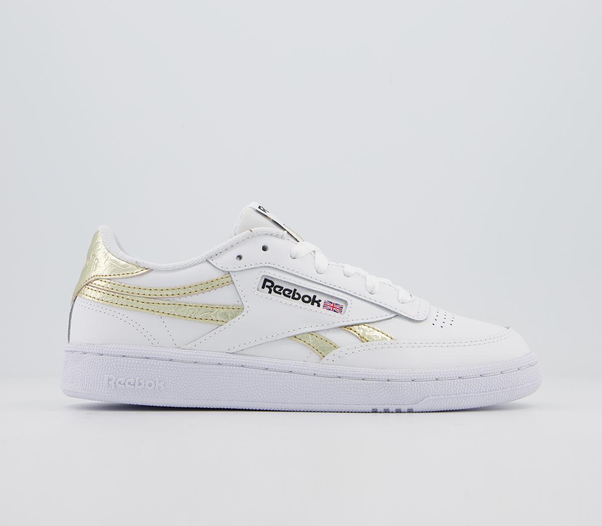 reebok gold and white