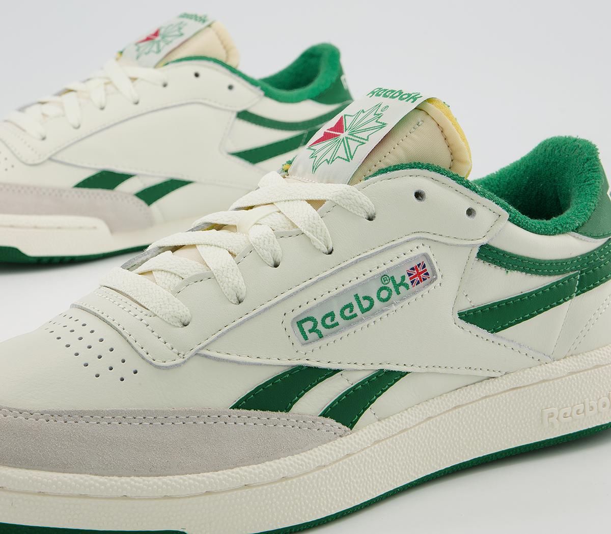 Reebok Club C Revenge Trainers Chalk Paper White Green - Unisex Sports