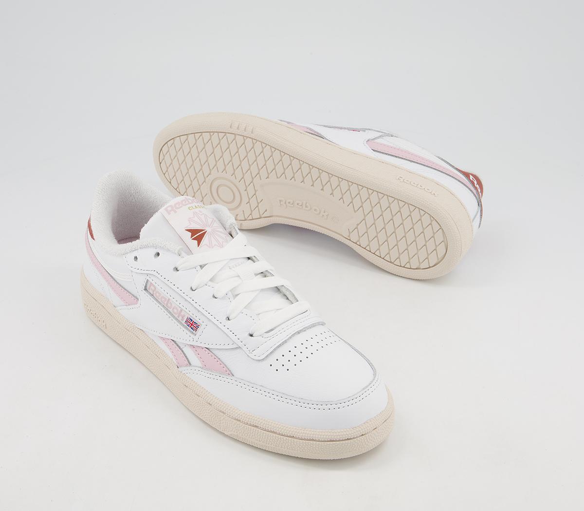 Reebok Club C Revenge Trainers White Frost Berry Baked Earth - Women's ...