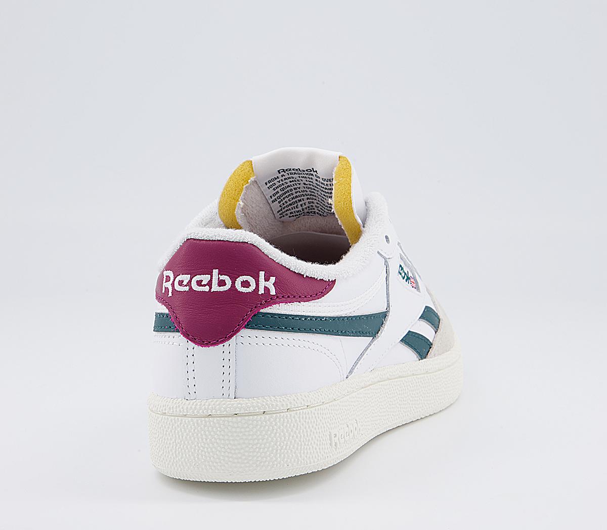 Reebok Club C Revenge Trainers Reebok Club C Revenge Trainers White Midnight Punch Berry