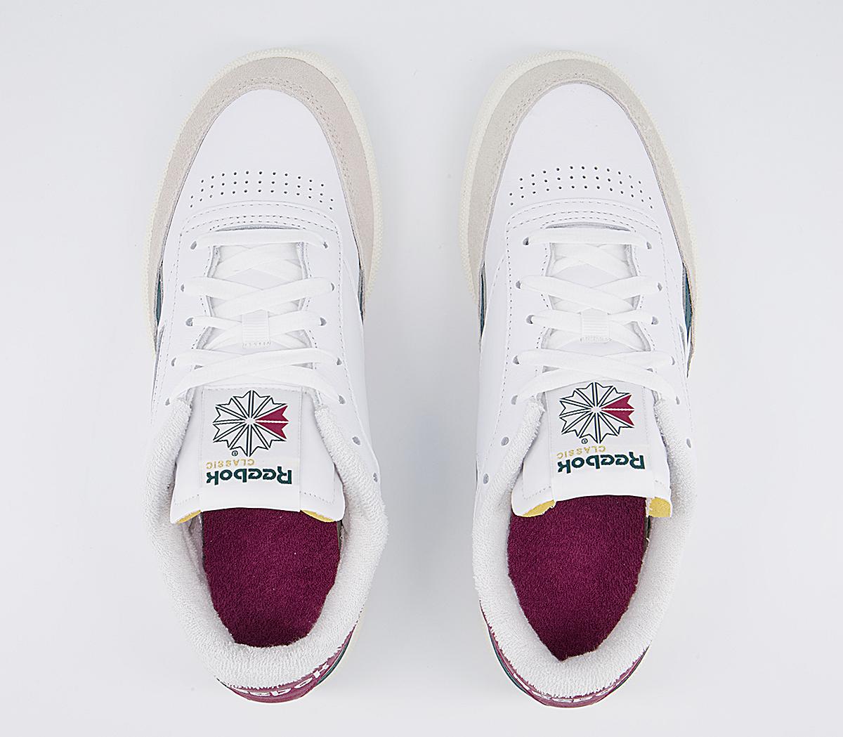 Reebok Club C Revenge Trainers Reebok Club C Revenge Trainers White Midnight Punch Berry